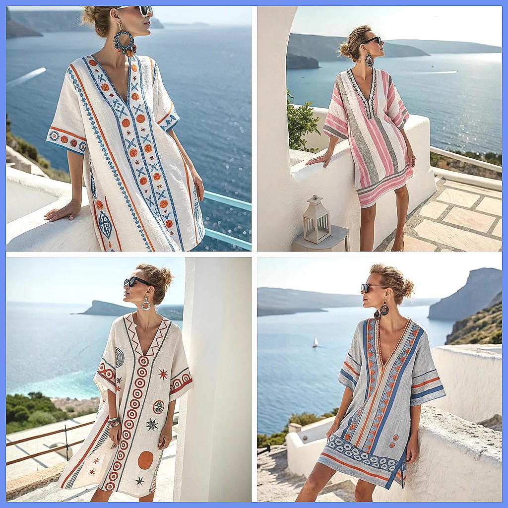 Women's 2025 Summer V-Neck Flo - Floral Summer Dress review and price