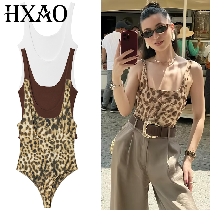 HXAO Leopard Slip Bodysuit Wom - Corset Top Boned review and price