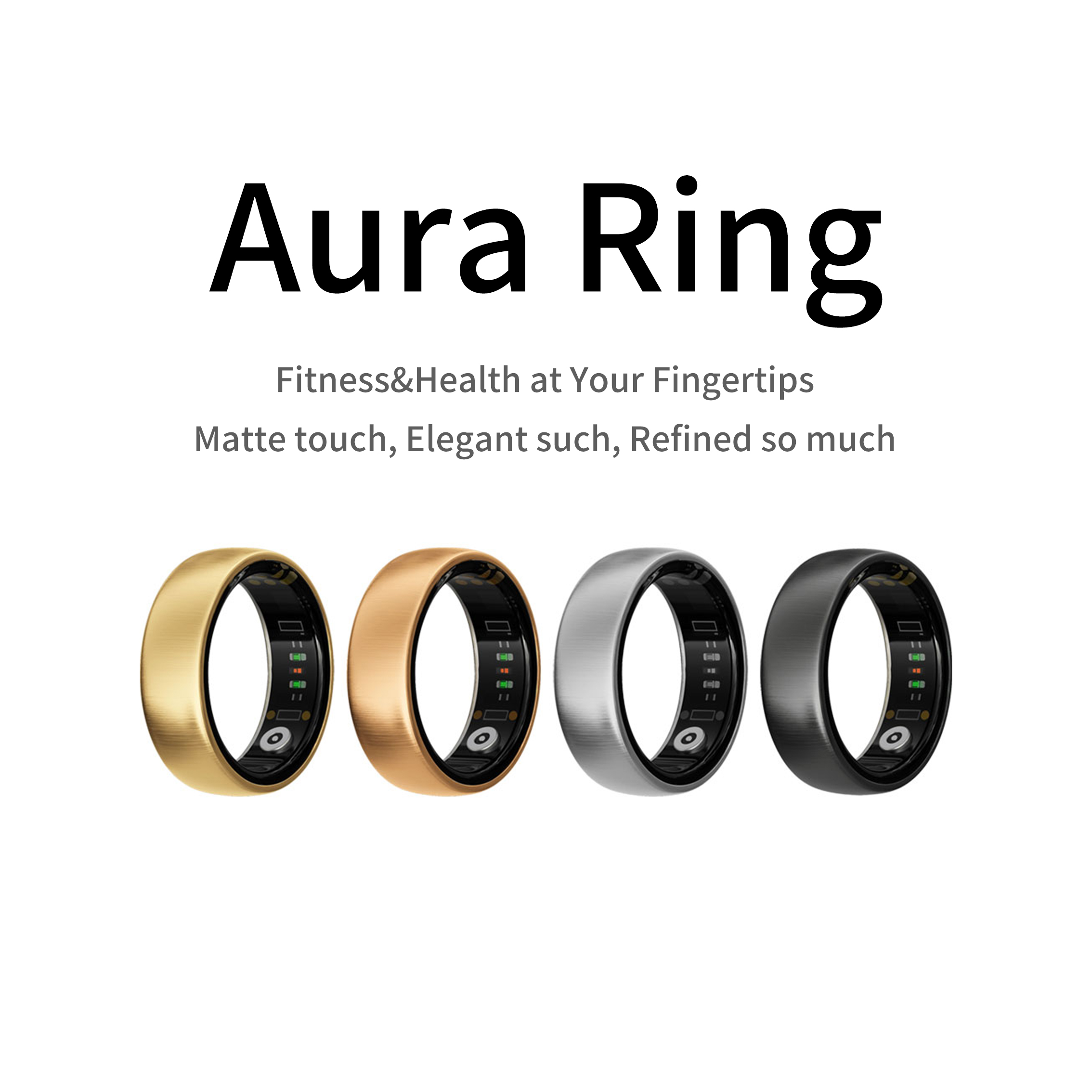 AURA Matt Smart Ring Fitness S - Women'S Fashion Rings Gold review and price