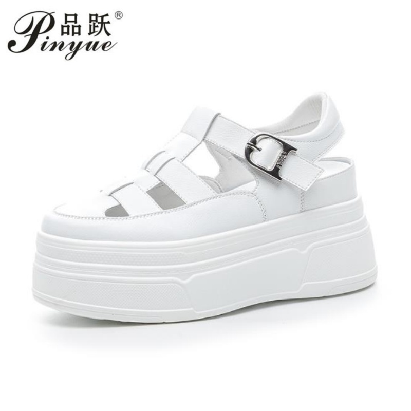 8.5cm Hollow Full Cow Genuine  - Sneakers Fashion Women review and price