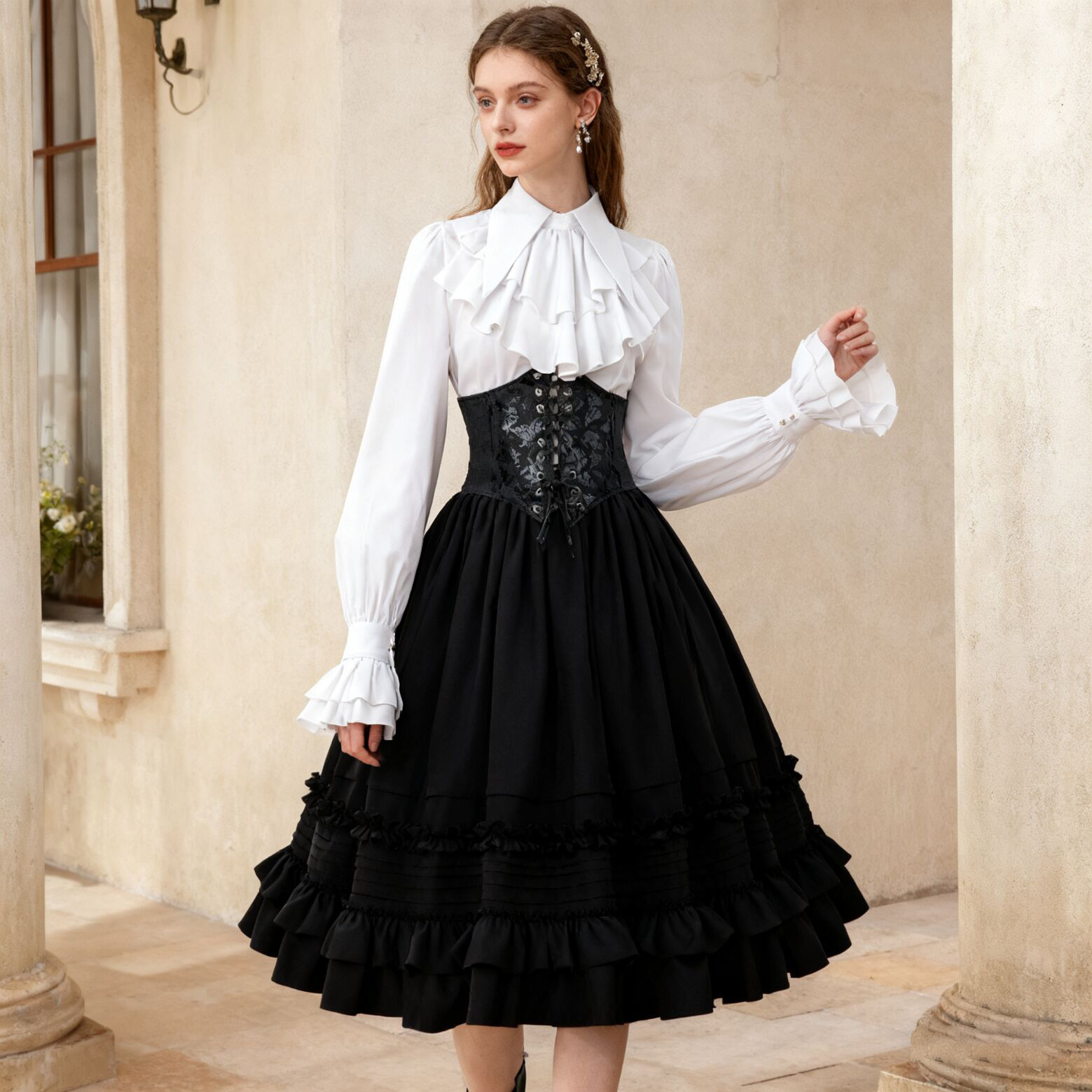 Women Medieval steampunk Layer - Corset Top Boned review and price