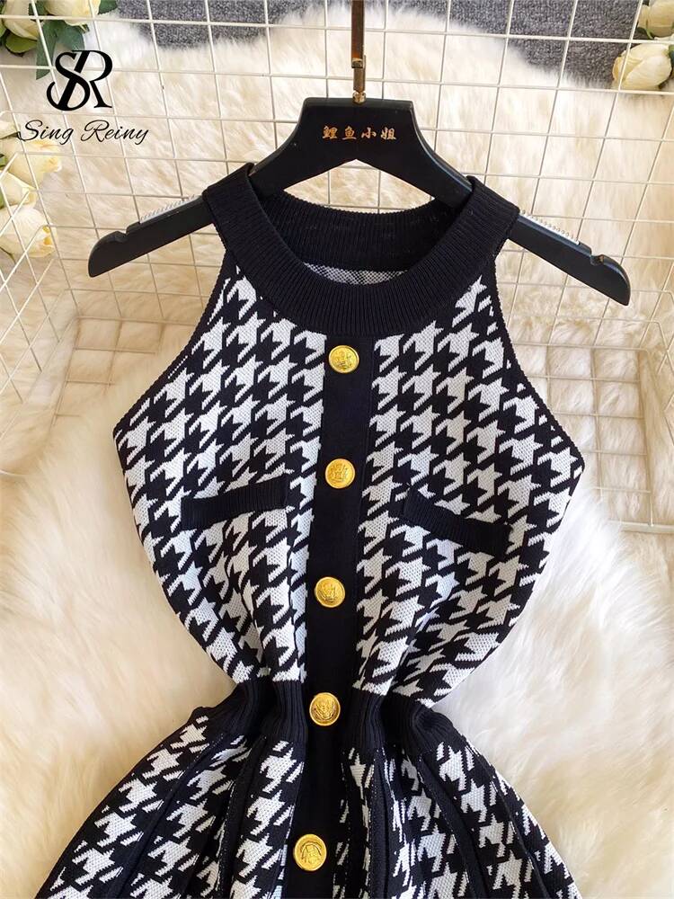 Halter Houndstooth Workwear Dr - Women'S Fashion In The 1950S review and price