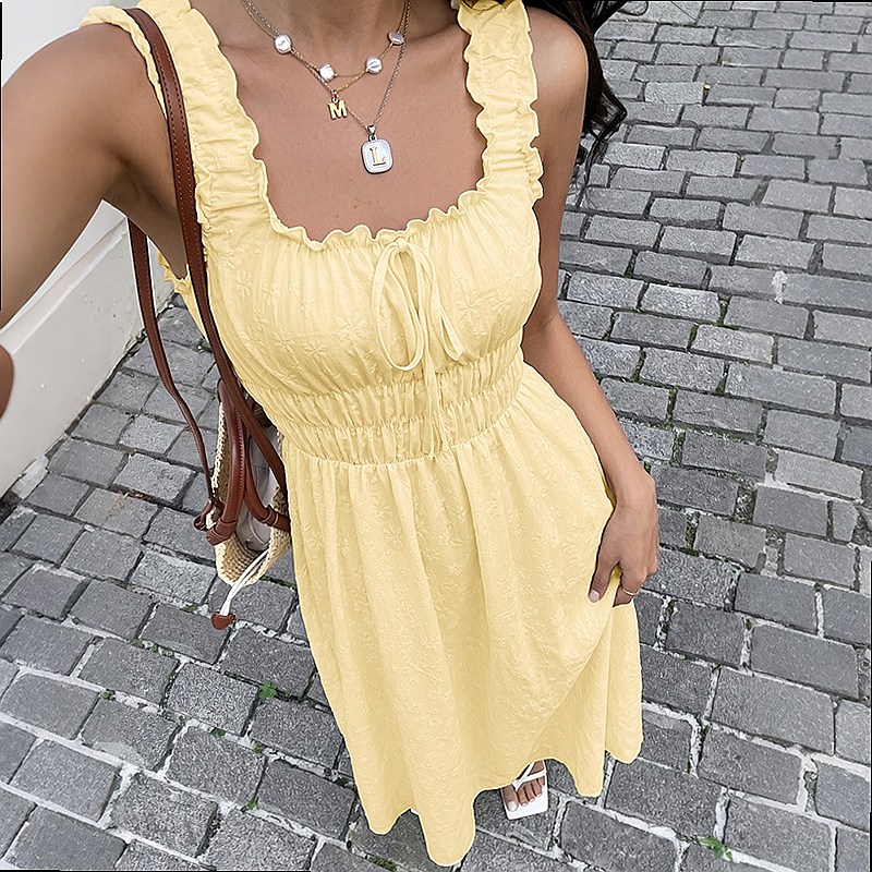 Summer Sleeveless Square Neck  - Maxi Dress Boho review and price