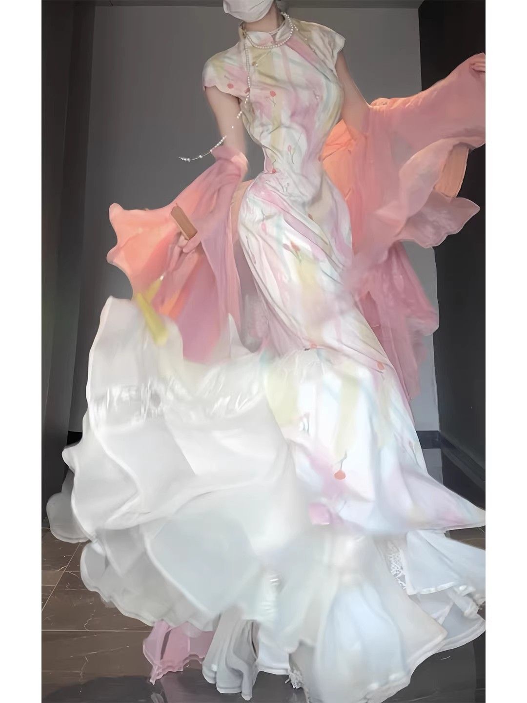 Chinese Style Modern Floral Im - Floral Summer Dress review and price