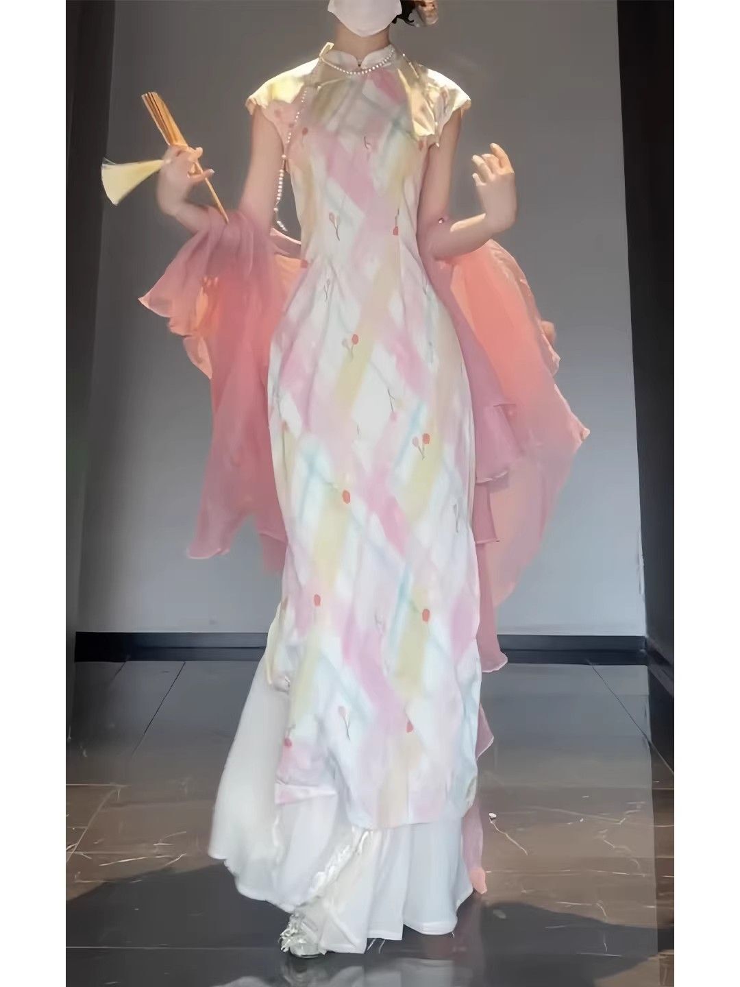 Chinese Style Modern Floral Im - Floral Summer Dress review and price