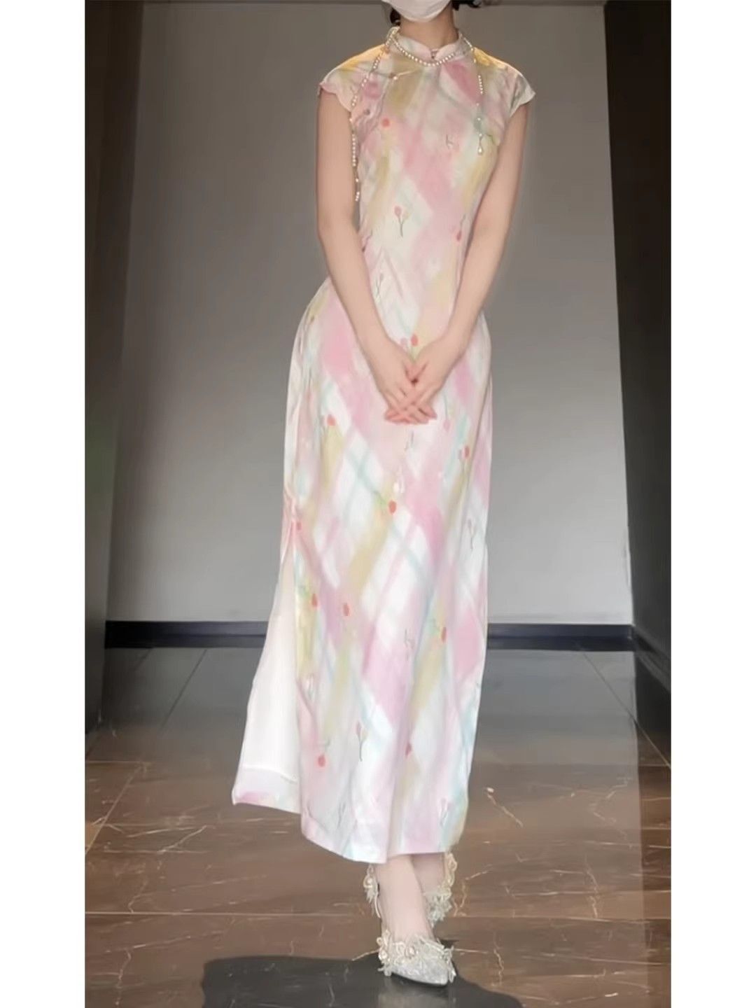 Chinese Style Modern Floral Im - Floral Summer Dress review and price