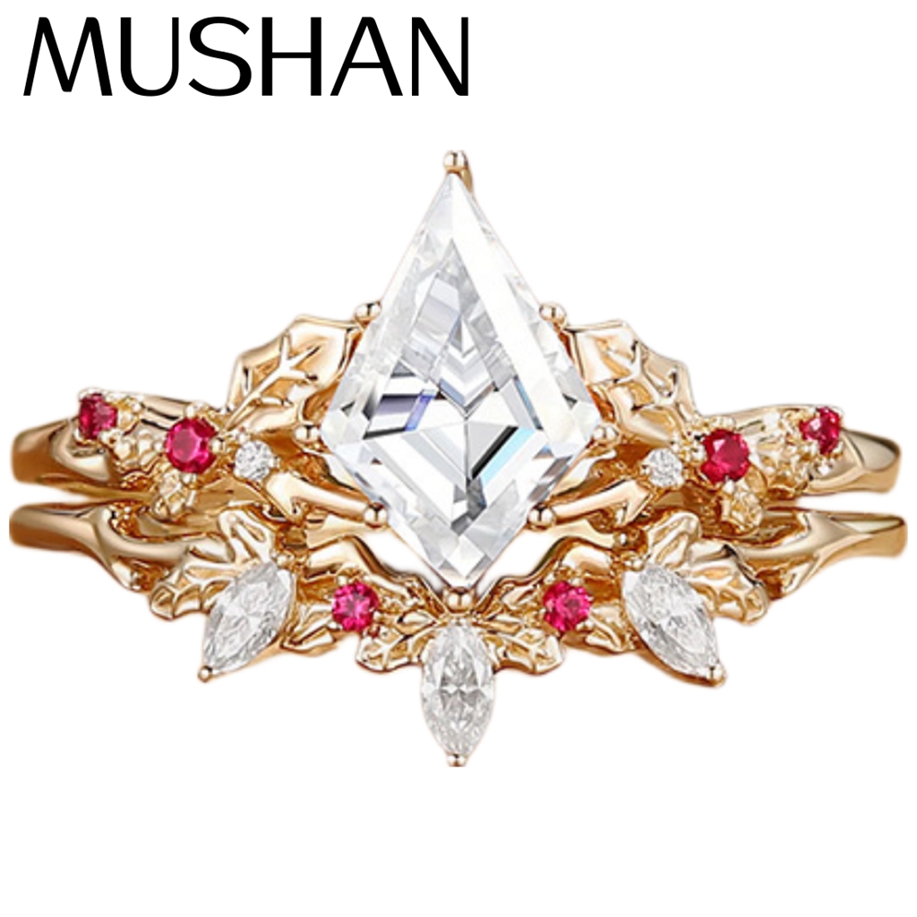 MUSHAN Custom Jewelry 925 Ster - Women'S Fashion Rings Gold review and price